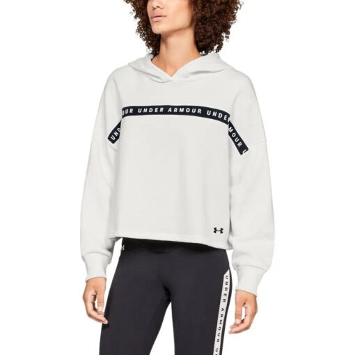 Casaco de Treino com Capuz Feminino UA Taped Fleece