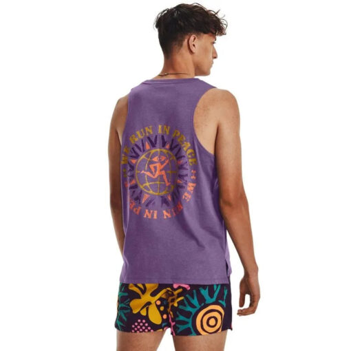 Regata de Corrida Masculina UA We Run In Peace Singlet - Image 2